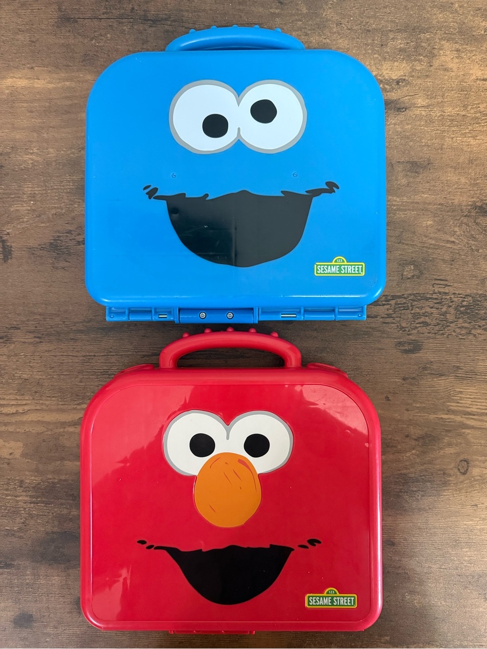 Sesame Street Elmo and Cookie Monster letter cases